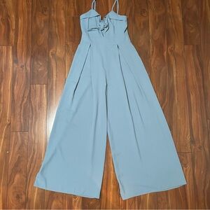 She + Sky Knot Front Wide Leg Jumpsuit